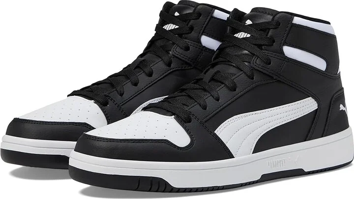 PUMA Rebound Layup Sneakers Men's Snow Shoes Puma Black/Puma White : 13 D - Medium, Leather