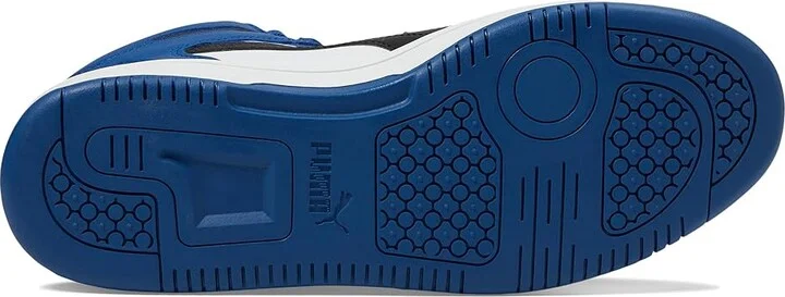 PUMA Rebound Layup Sneakers Men's Snow Shoes Puma White/Puma Black/Clyde Royal : 8 D - Medium, Leather - Image 3