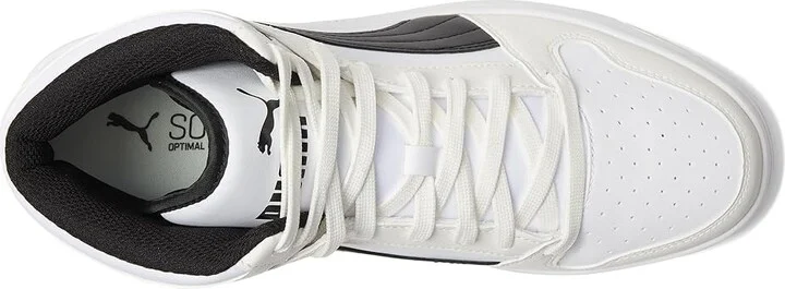 PUMA Rebound Layup Sneakers Men's Snow Shoes Vaporous Gray/PUMA Black/PUMA White : 11 D - Medium, Leather - Image 2