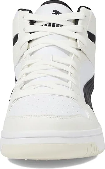 PUMA Rebound Layup Sneakers Men's Snow Shoes Vaporous Gray/PUMA Black/PUMA White : 11 D - Medium, Leather - Image 5