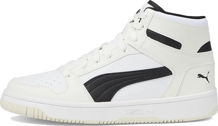 PUMA Rebound Layup Sneakers Men's Snow Shoes Vaporous Gray/PUMA Black/PUMA White : 11 D - Medium, Leather - Image 6