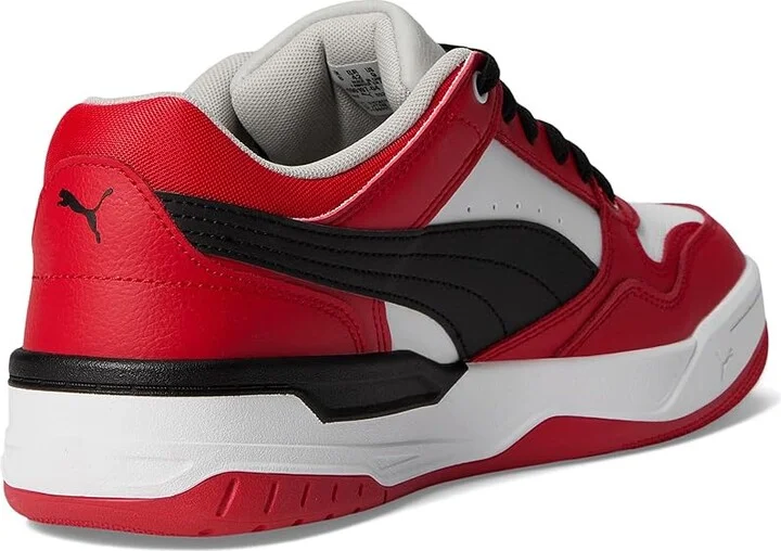 PUMA Rebound Retro Sneakers Men's Snow Shoes Puma Black/For All Time Red : 12 D - Medium, Leather - Image 4