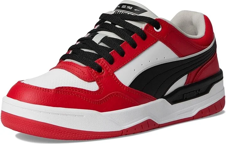 PUMA Rebound Retro Sneakers Men's Snow Shoes Puma Black/For All Time Red : 12 D - Medium, Leather - Image 5
