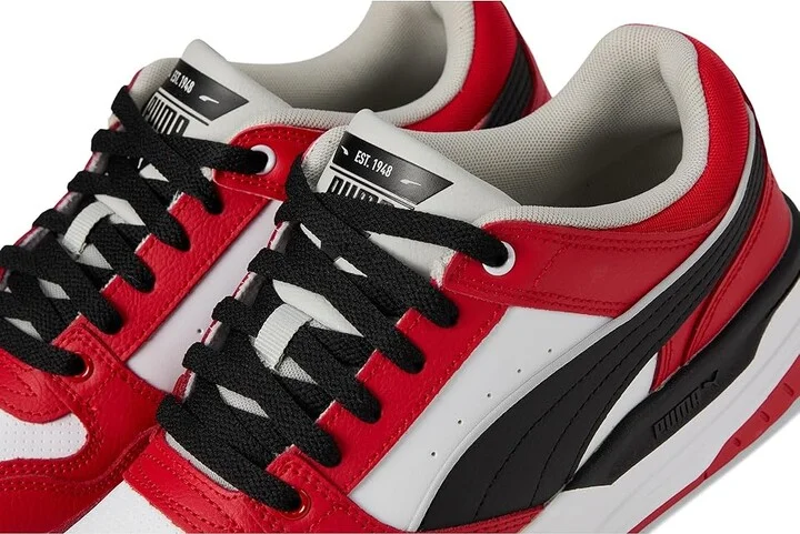 PUMA Rebound Retro Sneakers Men's Snow Shoes Puma Black/For All Time Red : 12 D - Medium, Leather - Image 7