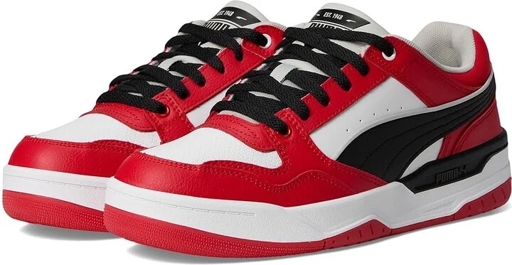 PUMA Rebound Retro Sneakers Men's Snow Shoes Puma Black/For All Time Red : 12 D - Medium, Leather