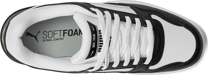 PUMA Rebound Retro Sneakers Men's Snow Shoes Puma White/Puma Black : 13 D - Medium, Leather - Image 2