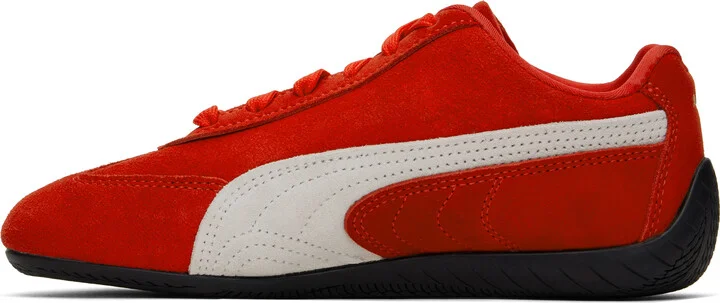 PUMA Red & White Speedcat OG Sneakers - Image 3