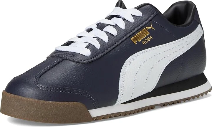 PUMA Roma 24 Standard Men's Lace up casual Shoes New Navy/Puma White : 10 D - Medium, Leather - Image 5