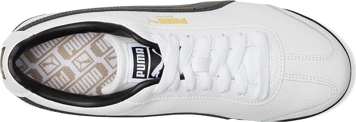 PUMA Roma 24 Standard Men's Lace up casual Shoes Puma White/Puma Black/Puma Team Gold : 8.5 D - Medium, Leather - Image 2