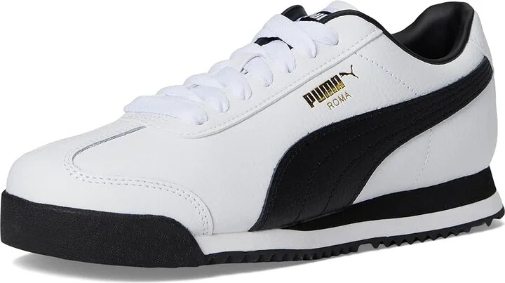 PUMA Roma 24 Standard Men's Lace up casual Shoes Puma White/Puma Black/Puma Team Gold : 8.5 D - Medium, Leather - Image 5