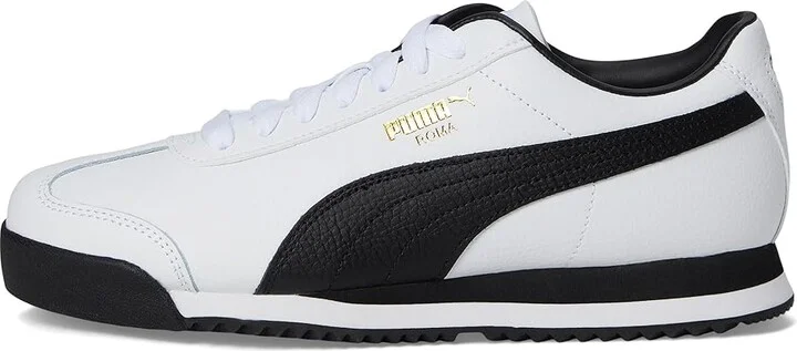 PUMA Roma 24 Standard Men's Lace up casual Shoes Puma White/Puma Black/Puma Team Gold : 8.5 D - Medium, Leather - Image 6