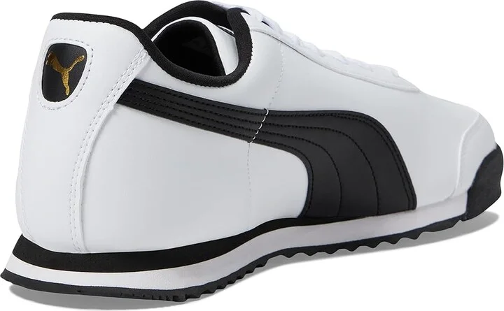 PUMA Roma Basic Men's Shoes White/Black : 6.5 D - Medium, Leather - Image 5