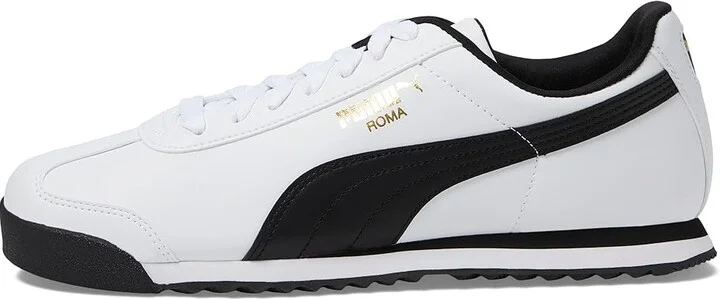 PUMA Roma Basic Men's Shoes White/Black : 6.5 D - Medium, Leather - Image 7