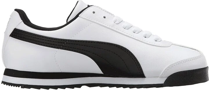 PUMA Roma Basic Men's Shoes White/Black : 6.5 D - Medium, Leather - Image 8