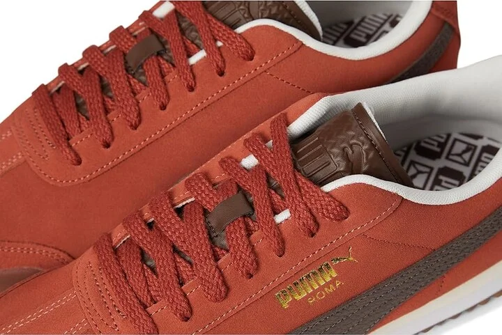 PUMA Roma Suede Men's Lace up casual Shoes Mars Red/Espresso Brown/Gum : 10 D - Medium - Image 7