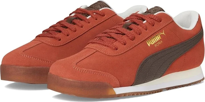 PUMA Roma Suede Men's Lace up casual Shoes Mars Red/Espresso Brown/Gum : 10 D - Medium