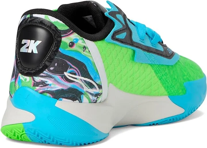 PUMA Scoot Zeros II Basketball Shoes Men's Basketball Shoes Bright Aqua/Feather Gray : 9 D - Medium, Synthetic/Textile - Image 4