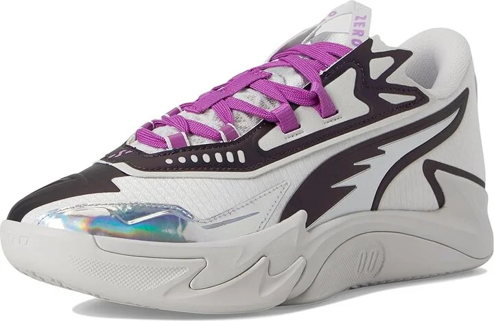 PUMA Scoot Zeros II Basketball Shoes Men's Basketball Shoes Feather Gray/Wild Berry : 7.5 D - Medium, Synthetic/Textile - Image 5