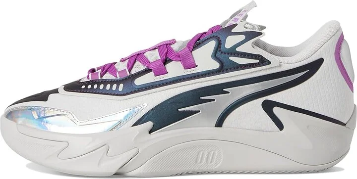 PUMA Scoot Zeros II Basketball Shoes Men's Basketball Shoes Feather Gray/Wild Berry : 7.5 D - Medium, Synthetic/Textile - Image 6