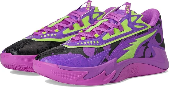 PUMA Scoot Zeros II Basketball Shoes Men's Basketball Shoes Pure Magenta/Green Glare : 7 D - Medium, Synthetic/Textile