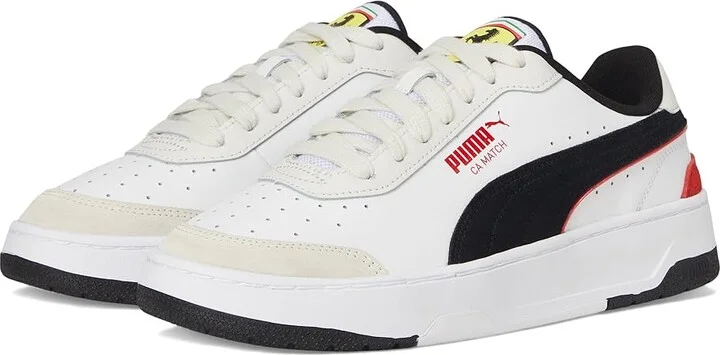 PUMA Scuderia Ferrari Ca Match Shoes Men's Shoes White/Vapor Gray/White : 11.5 D - Medium, Faux Leather