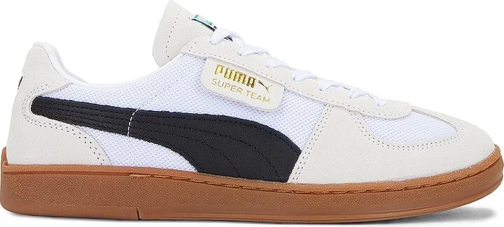 Puma Select Super Team Og Sneaker in White & Navy in White