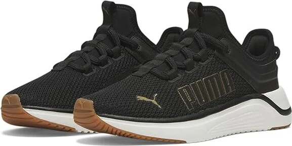 PUMA Softride Astro Slip Women's Shoes Puma Black/Gold : 11 B - Medium, Rubber