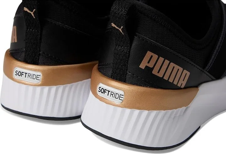 PUMA Softride Harli Slip-On Cross Training Shoes Women's Running Shoes PUMA Black/PUMA White/PUMA Gold : 8.5 B - Medium, Synthetic - Image 7