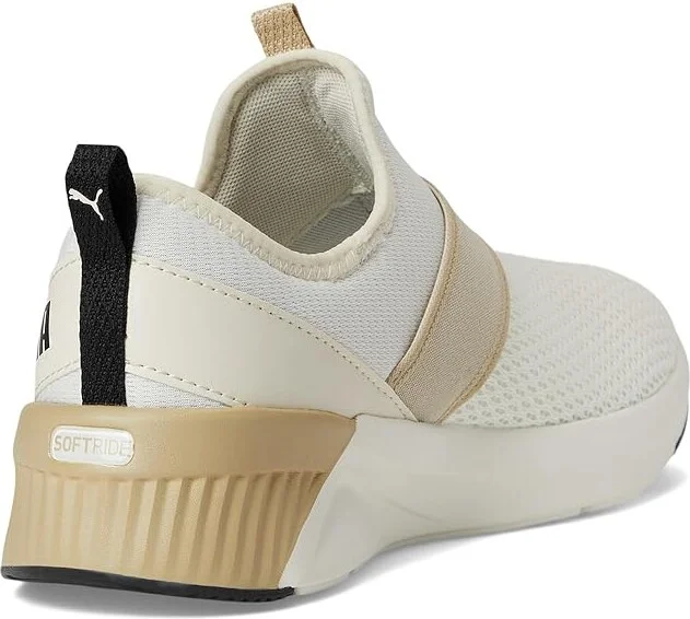 PUMA Softride Harli Slip-On Cross Training Shoes Women's Running Shoes Warm White-Toasted Almond-Puma Black : 10.5 B - Medium - Image 4