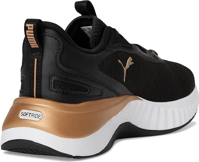PUMA Softride Sera Cross Training Shoes Women's Shoes Black/Gold : 8.5 B - Medium, Textile - Image 4