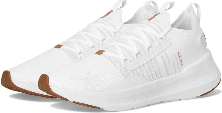 PUMA Softride Symmetry Fuzion Running Shoes Men's Shoes White/Vapor Gray/Gum : 8.5 D - Medium