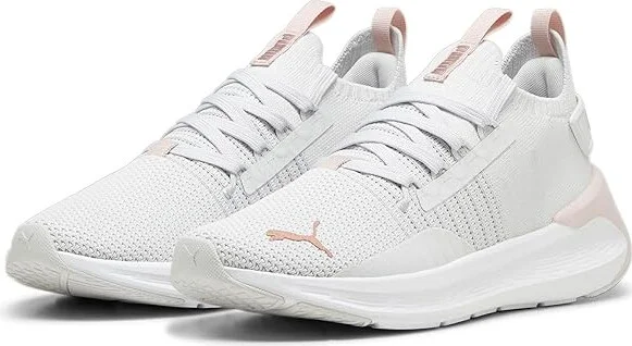PUMA Softride Symmetry Fuzion Running Shoes Women's Shoes Feather Gray/Mauve Mist/Rose Gold : 6.5 B - Medium, Synthetic/Textile