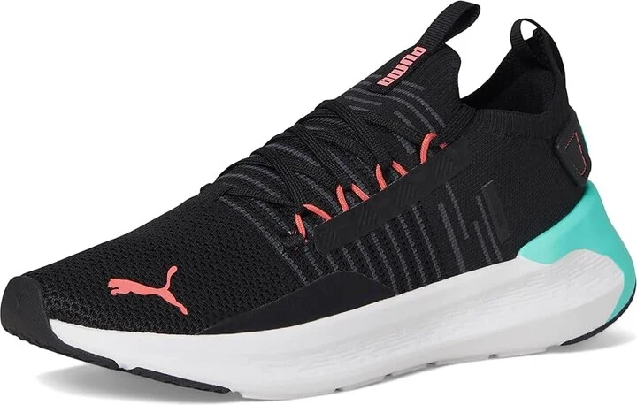 PUMA Softride Symmetry Fuzion Running Shoes Women's Shoes Puma Black-Aquatic-Peach Frost : 5.5 B - Medium, Synthetic/Textile - Image 5