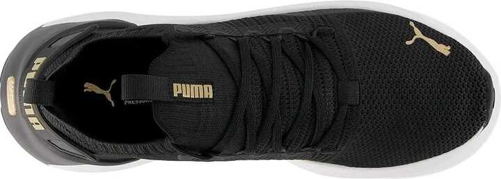 PUMA Softride Symmetry Fuzion Running Shoes Women's Shoes Puma Black/Puma Gold : 8.5 B - Medium, Synthetic/Textile - Image 2