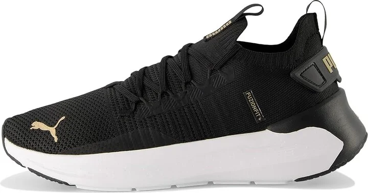 PUMA Softride Symmetry Fuzion Running Shoes Women's Shoes Puma Black/Puma Gold : 8.5 B - Medium, Synthetic/Textile - Image 6