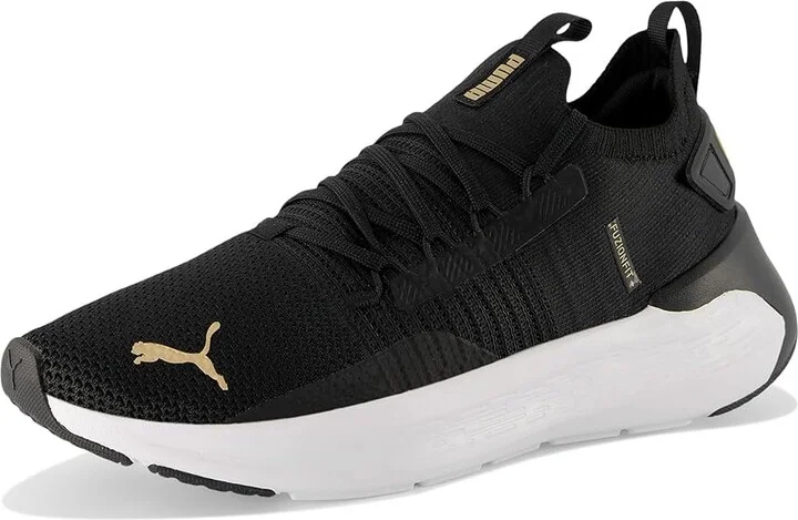 PUMA Softride Symmetry Fuzion Running Shoes Women's Shoes Puma Black/Puma Gold : 8.5 B - Medium, Synthetic/Textile - Image 7