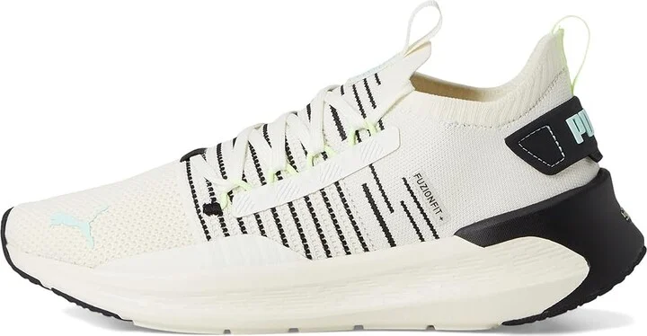 PUMA Softride Symmetry Fuzion Running Shoes Women's Shoes Warm White/Mint Melt/Black : 11 B - Medium, Synthetic/Textile - Image 6