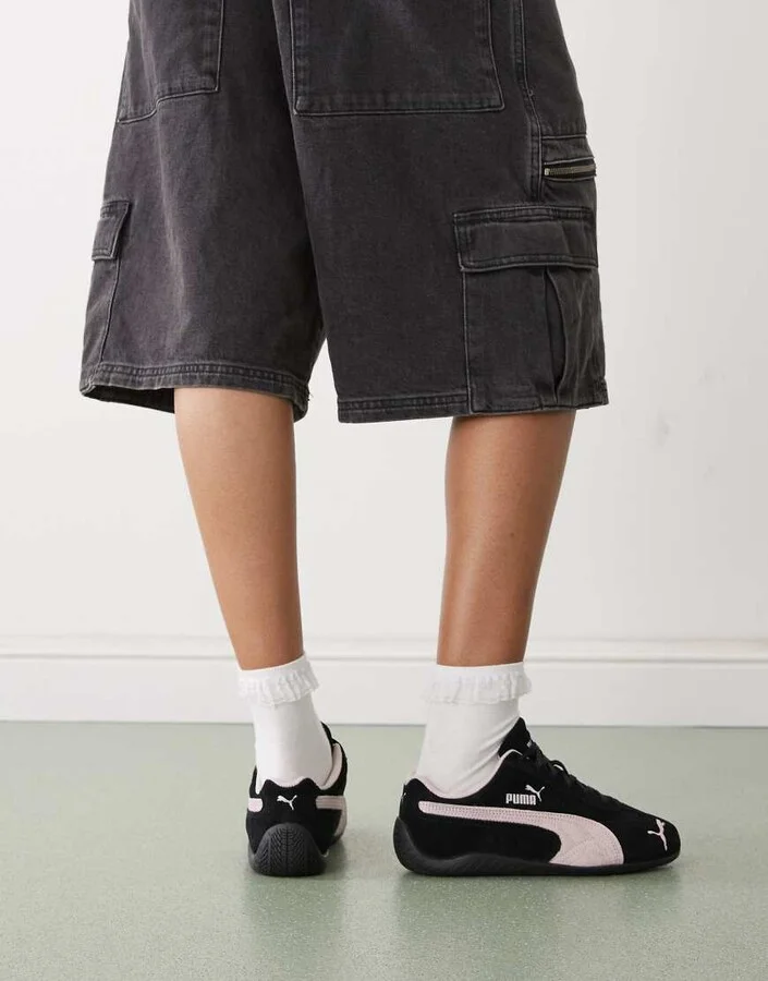 Puma Speedcat OG sneakers in black and pink - Image 4