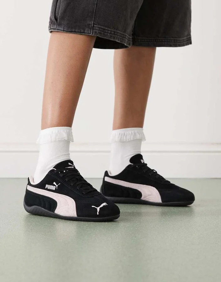 Puma Speedcat OG sneakers in black and pink