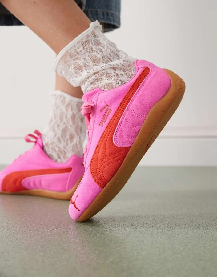 Puma Speedcat OG sneakers in pink and red - Image 3