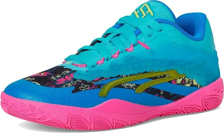 PUMA Stewie 3 Basketball Shoes Women's Basketball Shoes Bright Aqua/Fluro Pink Pes/Puma Black : 6 B - Medium, Rubber - Image 5