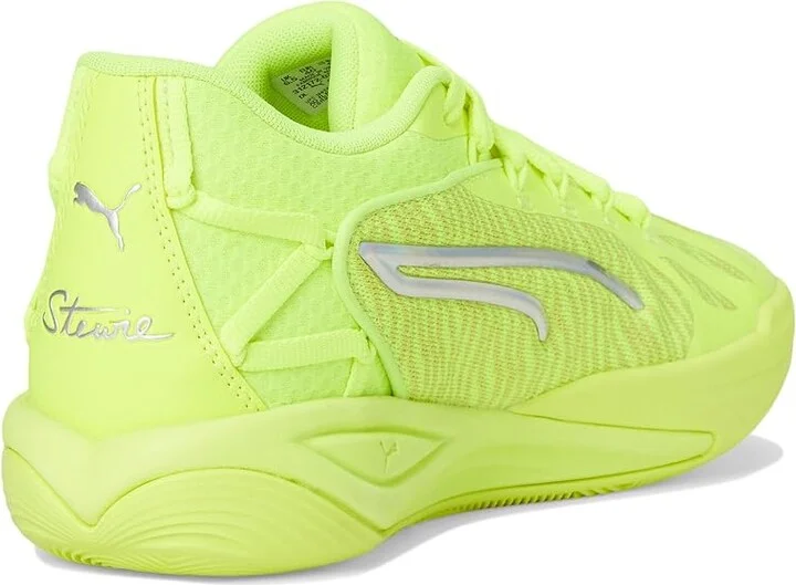 PUMA Stewie Basketball Shoes Women's Basketball Shoes Lime Squeeze/Lime Sheen : 10.5 B - Medium, Synthetic/Textile - Image 4