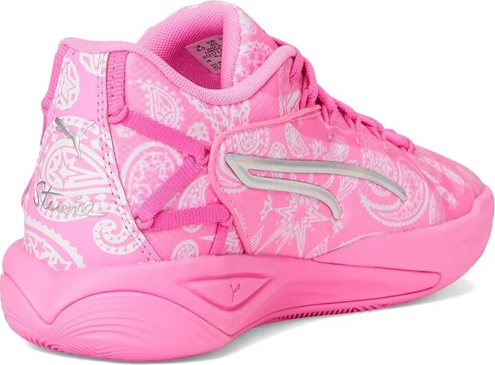 PUMA Stewie Basketball Shoes Women's Basketball Shoes Pink Pixel/White : 10.5 B - Medium, Synthetic/Textile - Image 4