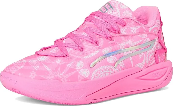 PUMA Stewie Basketball Shoes Women's Basketball Shoes Pink Pixel/White : 10.5 B - Medium, Synthetic/Textile - Image 5