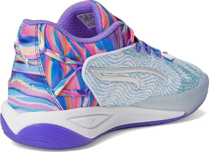 PUMA Stewie Basketball Shoes Women's Basketball Shoes Puma White/Light Aqua : 10.5 B - Medium, Synthetic/Textile - Image 4