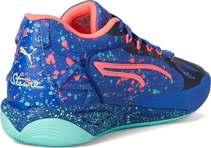 PUMA Stewie Basketball Shoes Women's Basketball Shoes Vivid Blue/Electric Peppermint : 8.5 B - Medium, Synthetic/Textile - Image 4