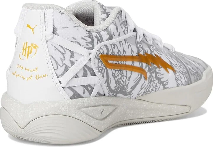 PUMA Stewie Harry Potter Basketball Shoes Women's Basketball Shoes White/Green Terrain : 10 B - Medium, Textile - Image 4