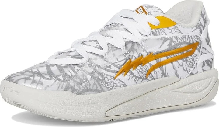 PUMA Stewie Harry Potter Basketball Shoes Women's Basketball Shoes White/Green Terrain : 10 B - Medium, Textile - Image 5