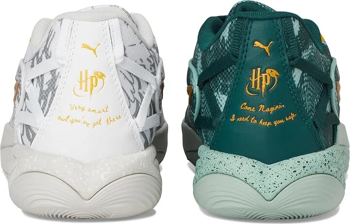 PUMA Stewie Harry Potter Basketball Shoes Women's Basketball Shoes White/Green Terrain : 10 B - Medium, Textile - Image 7