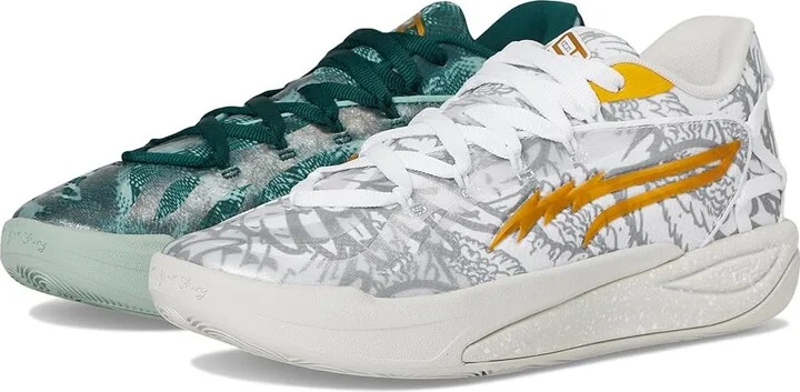 PUMA Stewie Harry Potter Basketball Shoes Women's Basketball Shoes White/Green Terrain : 10 B - Medium, Textile